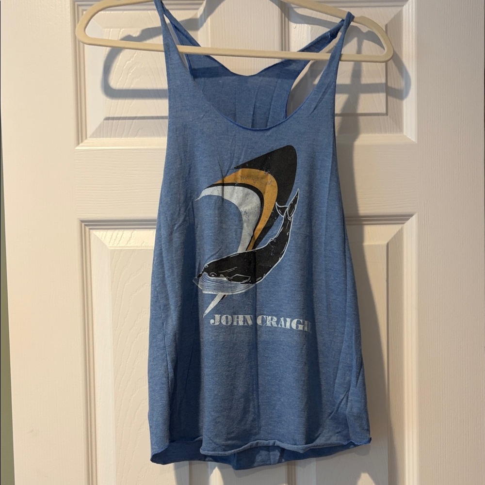Blue American Apparel John Craigie Tank Top